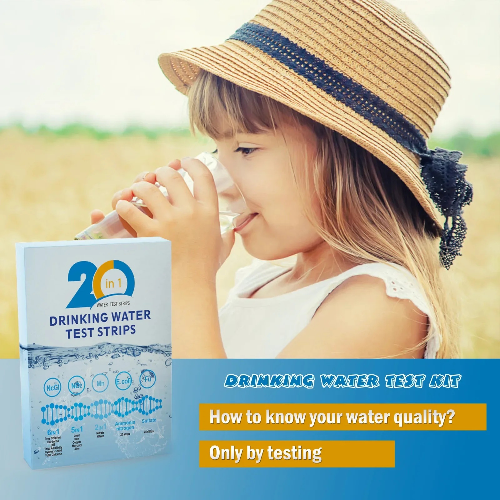 YAGO 20 in 1 Water Test Strips - огляд і ціна Water Testing Kit